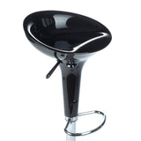 Black Beauty System Bar Stool BX-1002 with sleek modern design and sturdy metal frame, ideal for kitchen or bar area.