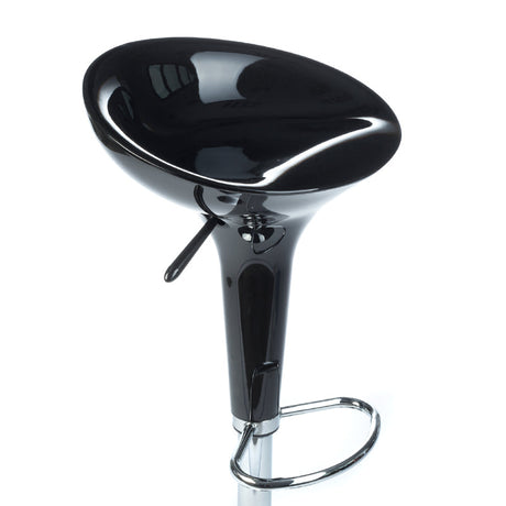 Black Beauty System Bar Stool BX-1002 with sleek modern design and sturdy metal frame, ideal for kitchen or bar area.