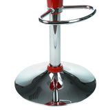 Red Beauty System Bar Stool BX-1002 with a sleek metal frame and cushioned seat, shown from a side angle.