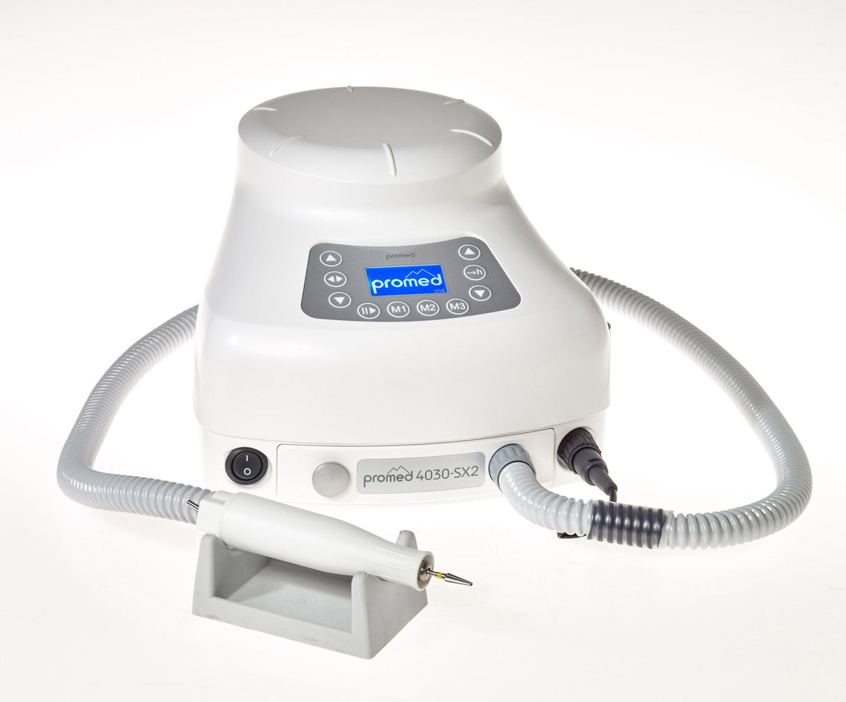 Podologic milling machine ProMed 4030 SX2 with vacuum from Beauty System, featuring a compact design and foot pedal control.