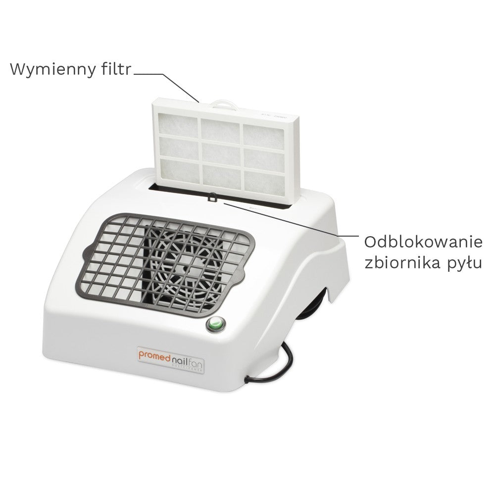 Interchangeable Dust Filter for Promed by Beauty System, showing the filter component with mesh and frame in the image.
