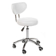 White cosmetic stool BT-229 by Beauty System with adjustable height and cushioned seat for professional beauty treatments.
