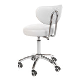 White cosmetic stool BT-229 by Beauty System with cushioned seat and adjustable height for salon or beauty treatment use.