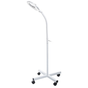 Beauty System magnifying lamp on stand BR-663G with adjustable arm and bright LED light for detailed skincare or beauty work.