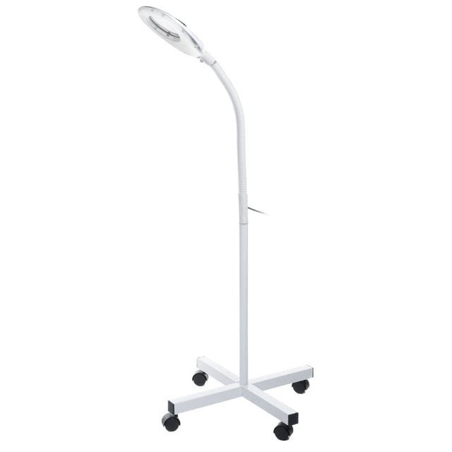 Beauty System magnifying lamp on stand BR-663G with adjustable arm and bright LED light for detailed skincare or beauty work.