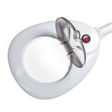 Magnifying lamp on stand by Beauty System, model BR-663G, with adjustable arm and bright LED light for detailed work.