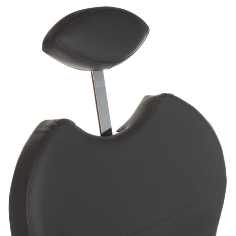 Gray pedicure chair with built-in foot massager by Beauty System, featuring comfortable seating and modern design.