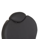 Gray pedicure chair with foot massager from Beauty System, featuring cushioned seating and built-in foot spa for relaxing pedicures.
