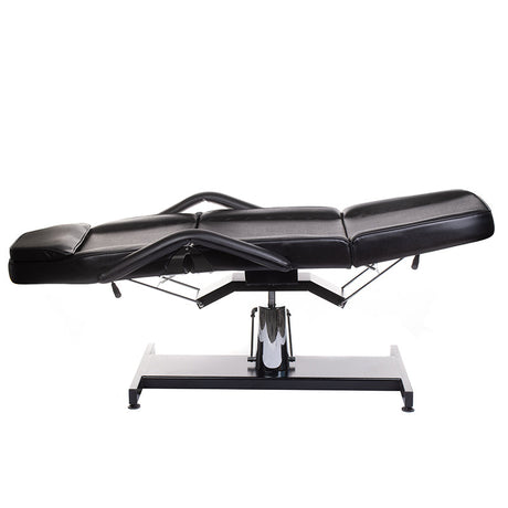 Black cosmetic hydraulic armchair BW-210 by Beauty System, featuring adjustable height and plush upholstery for salon treatments.
