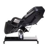 Black cosmetic hydraulic armchair BW-210 by Beauty System, featuring adjustable cushioned seat and sturdy metal base.