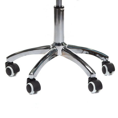 Gray cosmetic stool BT-229 by Beauty System with cushioned seat and sturdy base for salon or beauty treatments.