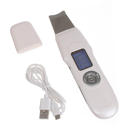 Wireless Cavitation Peeling EMS device by Beauty System, showing its sleek handheld design with control buttons and display screen.