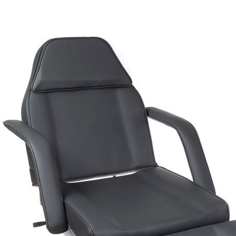 Gray hydraulic cosmetic armchair by Beauty System with adjustable features, designed for beauty salons and spa treatments.