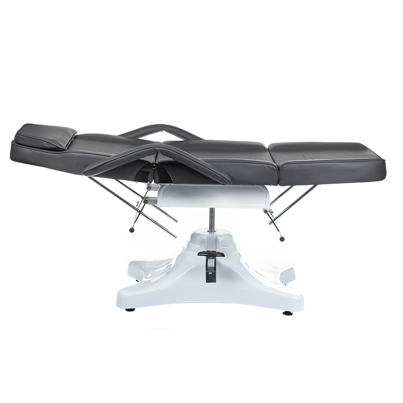 Gray hydraulic cosmetic armchair by Beauty System, model BD-8222, with adjustable features and padded seating for beauty salons.