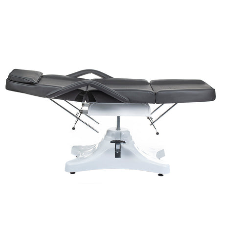 Gray hydraulic cosmetic armchair by Beauty System, model BD-8222, with adjustable features and padded seating for beauty salons.
