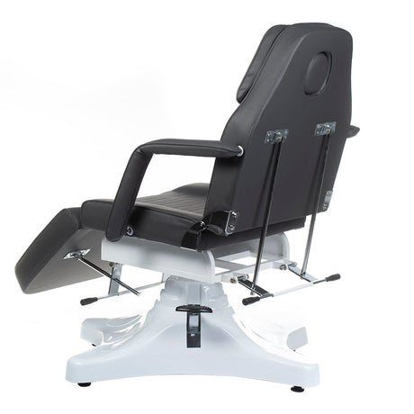 Gray hydraulic cosmetic armchair BD-8222 by Beauty System, featuring cushioned seat and adjustable headrest for beauty treatments.