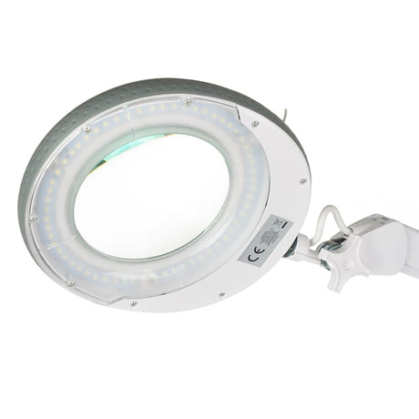 Magnifier lamp on Sonobella BSL-04 LED 12W stand, featuring adjustable arm and bright illumination for detailed work.