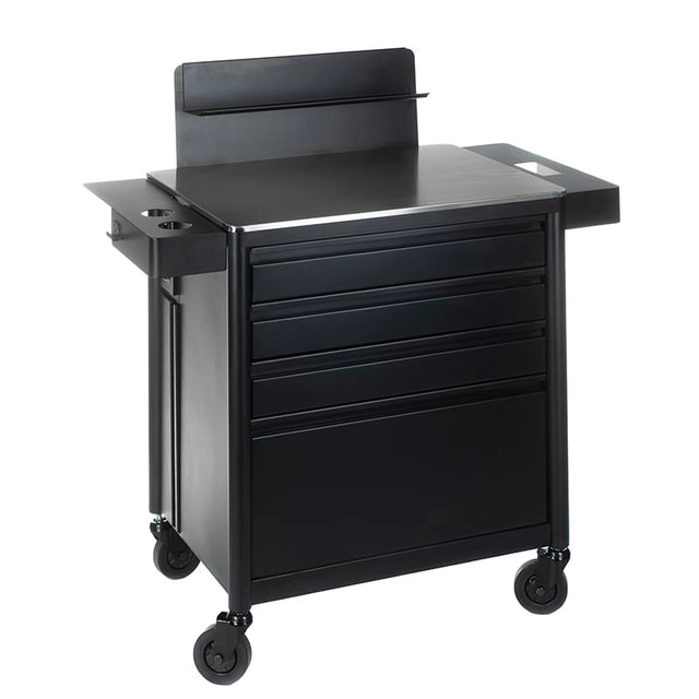 Mobile work station working table Matti Inkoo by Beauty System with a sturdy surface and wheels for easy mobility.