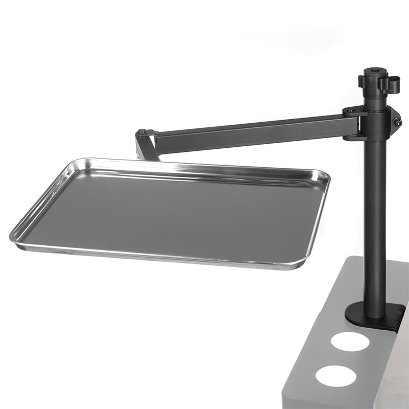 INKOO Arm with Tray Holder from Beauty System, adjustable holder with tray for convenient use and organization.