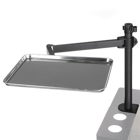 INKOO Arm with Tray Holder from Beauty System, adjustable holder with tray for convenient use and organization.