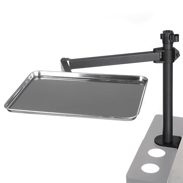 INKOO Arm with Tray Holder from Beauty System, adjustable holder with tray for convenient use and organization.