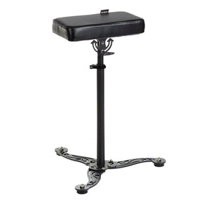 Comfortable tattoo stool with armrest featuring adjustable height and sturdy design from SIMI INKOO by Beauty System.