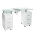 Manicure Table + hood BD-3425-1+P WHITE - BVShop