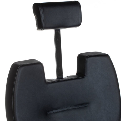 Black Barber Chair HEKTOR BH-3208 by Beauty System with adjustable headrest and plush cushioning for salon styling.
