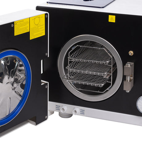 Medical autoclave SteamIT LCD 8L by Beauty System, Class B sterilizer with digital display and built-in printer.