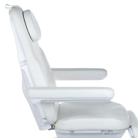 Electric beauty chair MODENA BD-8194 by Beauty System, white cosmetic chair with adjustable features and padded upholstery.