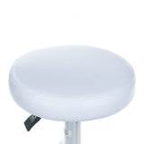 White cosmetic stool BD-9920 by Beauty System with padded seat and adjustable height for salon or beauty treatments.