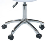 White cosmetic stool BD-9920 by Beauty System with round cushioned seat and adjustable height for salon or spa use.