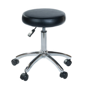 Black cosmetic stool BD-9920 by Beauty System with adjustable height and cushioned seat for salon or makeup use.
