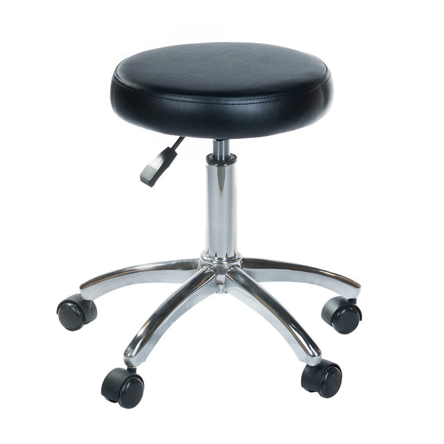 Black cosmetic stool BD-9920 by Beauty System with adjustable height and cushioned seat for salon or makeup use.