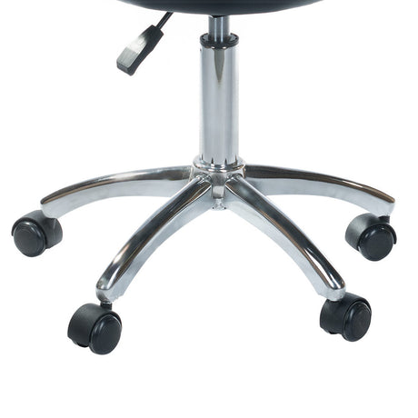 Black cosmetic stool BD-9920 by Beauty System with cushioned seat and adjustable height for salon or beauty room use.