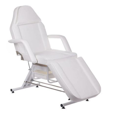 White cosmetic chair with built-in troughs, model BW-262A by Beauty System, designed for salon or spa treatments.