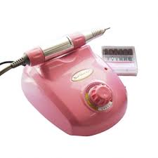Pink Beauty System Manicure Router SPRINT 45 with ergonomic design and control dial, used for professional nail care.
