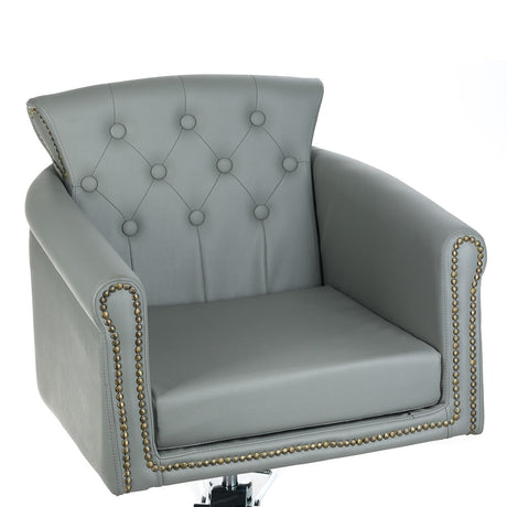 Hairdressing Chair ALBERTO BH-8038 light gray - BVShop