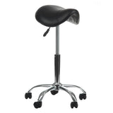 Black Beauty System Beauty Stool BD-9909 with adjustable height and cushioned seat for salon or makeup use.
