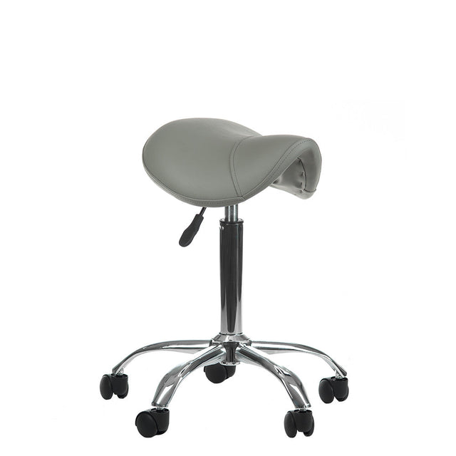 Gray Beauty System Cosmetic Stool BD-9909 with cushioned seat and adjustable height for salon or beauty treatment use