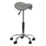 Gray cosmetic stool BD-9909 by Beauty System with cushioned seat and sturdy base, perfect for beauty and salon use.