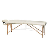 Beauty System Massage & Rehabilitation Table BS-523 Cream with padded surface and adjustable height for professional therapy sessions.