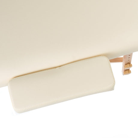 Beauty System Massage & Rehabilitation Table BS-523 Cream with adjustable height and cushioned surface for therapy and treatment sessions.