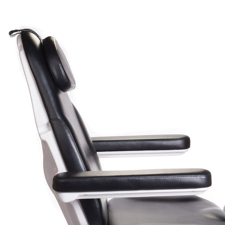 Electrical beauty chair Modena Pedi BD-8294 by Beauty System, black leather upholstery with adjustable headrest and footrest.