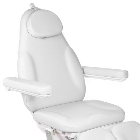 Electric cosmetic chair MODENA PEDI BD-8294 by Beauty System, white electric beauty salon chair with adjustable features and cushioned seat.
