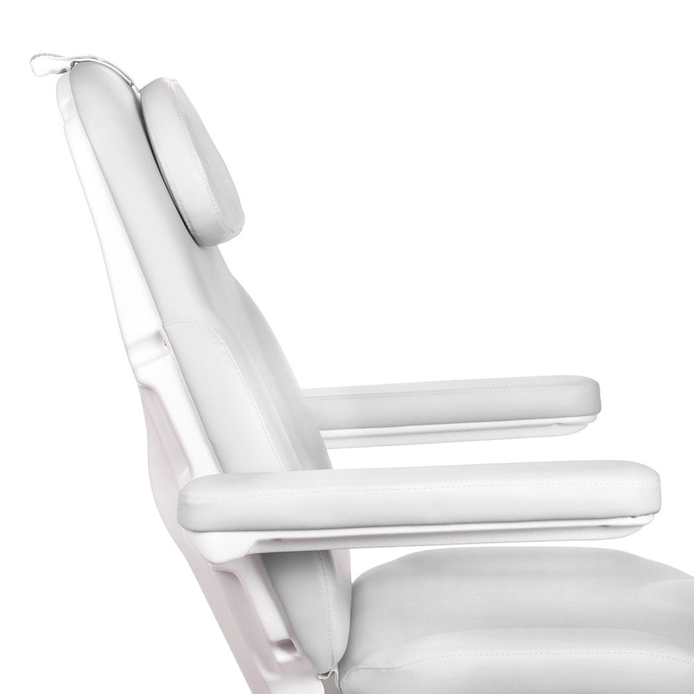 Electric cosmetic chair MODENA PEDI BD-8294 by Beauty System, white adjustable leather chair for beauty treatments.