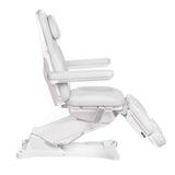 Electric cosmetic chair Modena Pedi BD-8294 by Beauty System in white, featuring adjustable height and padded upholstery for comfort.