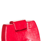 Red barber chair HEKTOR BH-3208 by Beauty System with padded seat and backrest, adjustable headrest, and armrests.