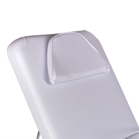 White electrical rehabilitation table BY-1041 from Beauty System with adjustable headrest and clean, padded surface for therapy treatments.