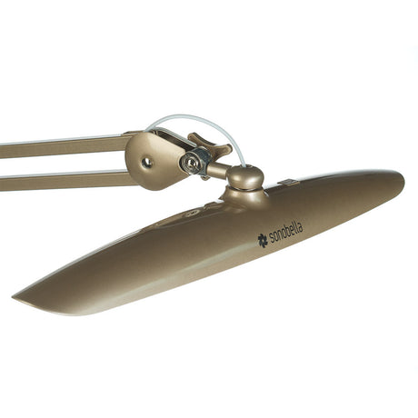 Beauty System Workshop Lamp BSL-01 LED 24W clip-on in gold, showing the lamp with adjustable clip and bright LED light.